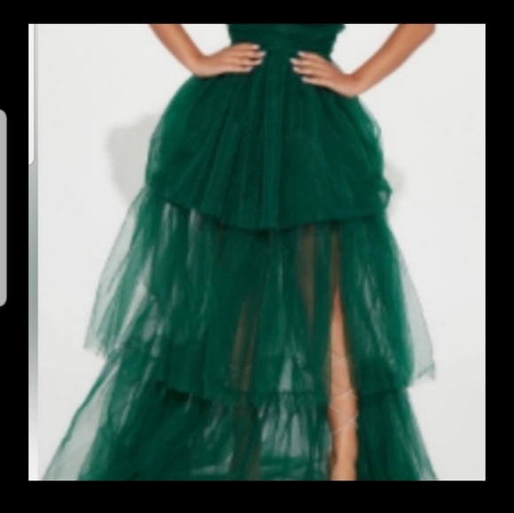 Gorgeous Green Floor Length Dress - Picture 3 of 3